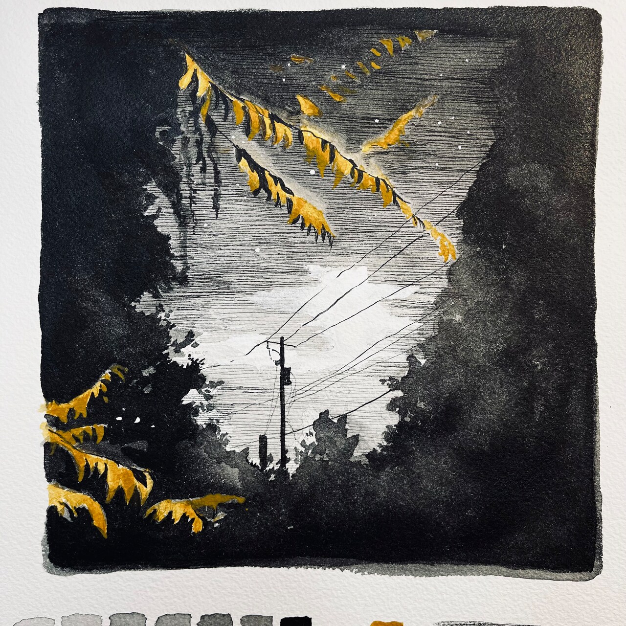 Create a Pen & Ink Moonscape, Part II with @AdrienneHodgeArt